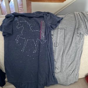 2 unicorn t shirts